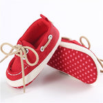 Infants Baby Boys Girls Soft Soled Crib Shoes Laces Up Canvas Sneaker First Walkers 0-12Month