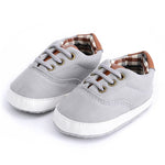 Puseky Newborn Baby Boy Shoes First Walkers Spring Autumn Baby Boy Soft Sole Shoes Infant Canvas Crib Shoes 0-18 Months