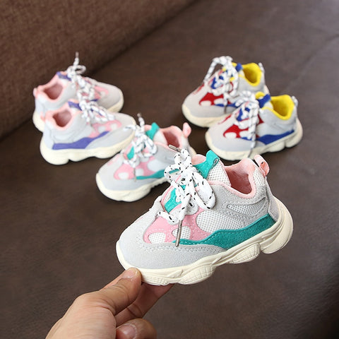 2019 New Baby Girl Boy Infant Toddler Shoes Casual Running Shoes Soft Bottom Comfortable Stitching Color Children Sneakers Kids